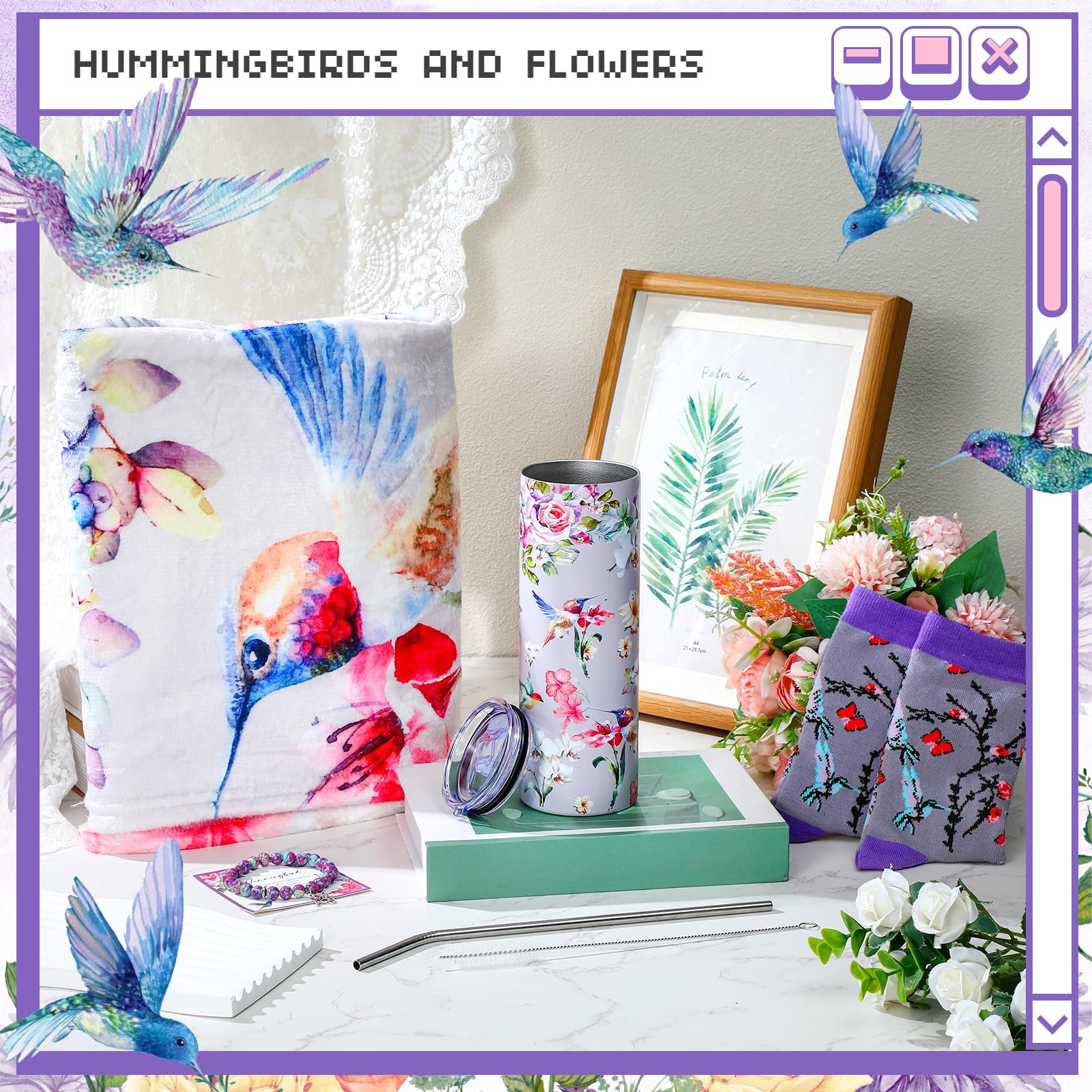 FuWeave hummingbird socks in cotton are soft, comfy, and suitable for gifting