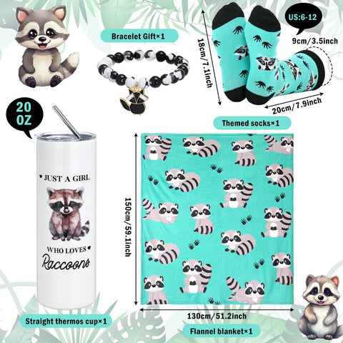 FuWeave raccoon throw blanket 130x150 cm for cozy comfort