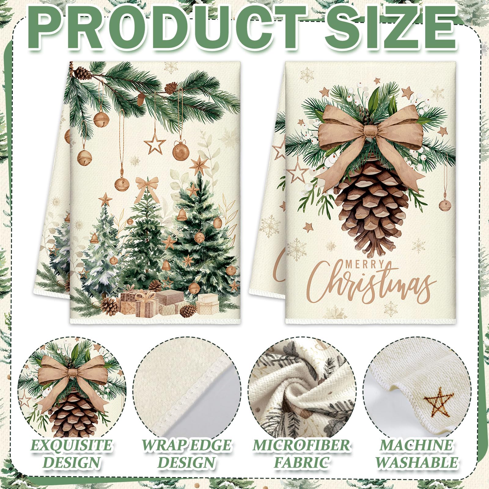 FuWeave snowy forest pine cones motif creates cozy ambiance