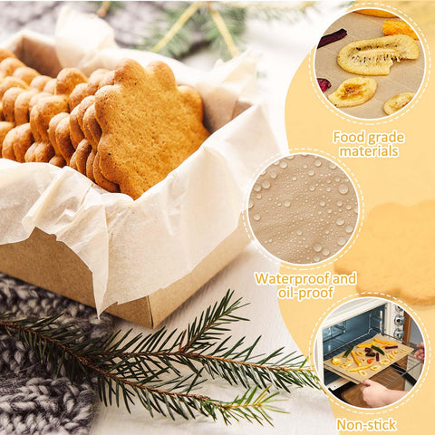 Fuyoooo non-stick parchment paper coating, prevents sticking for clean removal.