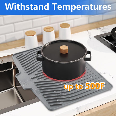 FUYXINGXY multiuse silicone mat doubles as baking mat and pot rest.