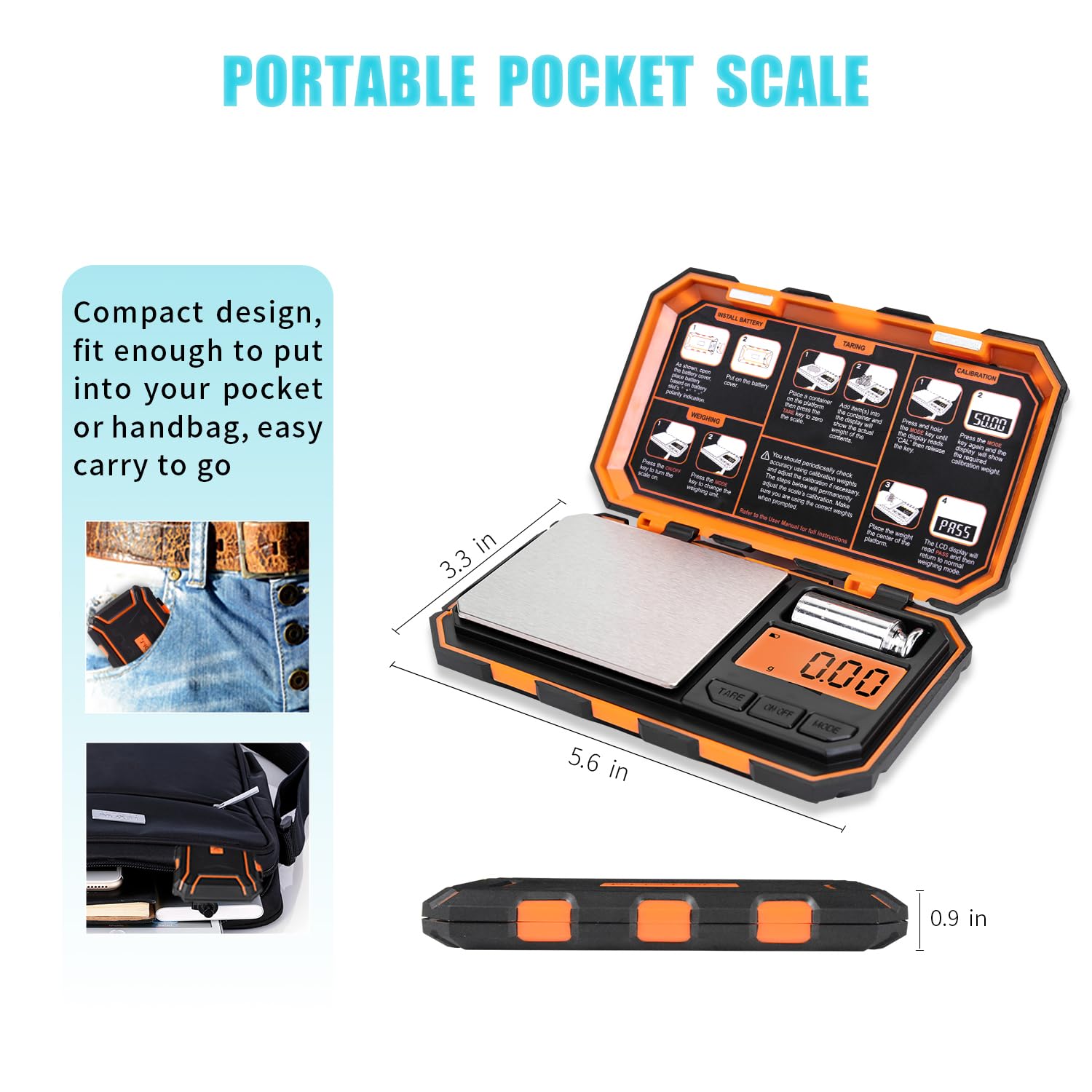 Fuzion anti-slip magnetic lid protecting scale during transport