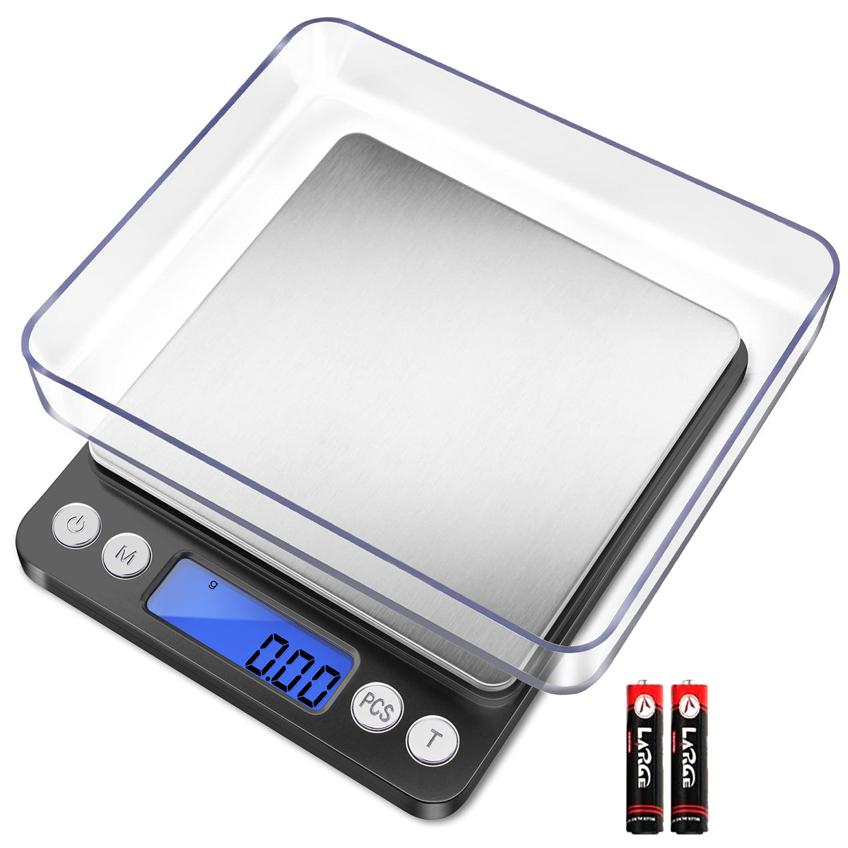 Fuzion digital gram scale with two trays for precise jewelry weighing