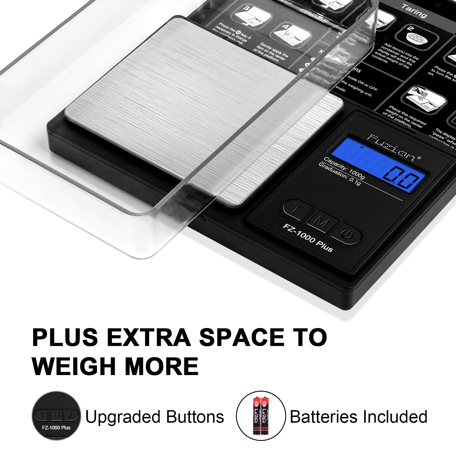 Fuzion Digital Pocket Gram Scale weighing jewelry demonstrates tiny increments for delicate items.