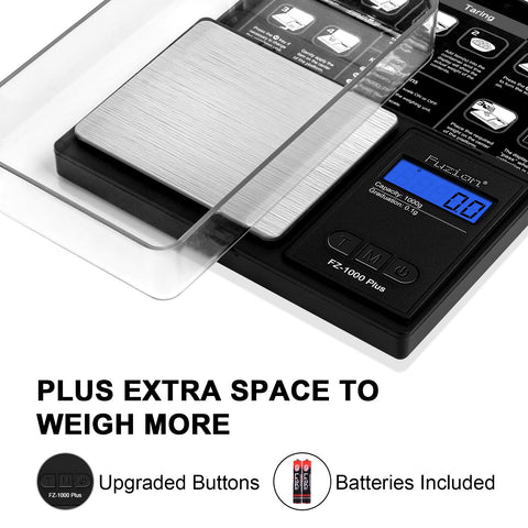 Fuzion Digital Pocket Gram Scale weighing jewelry demonstrates tiny increments for delicate items.
