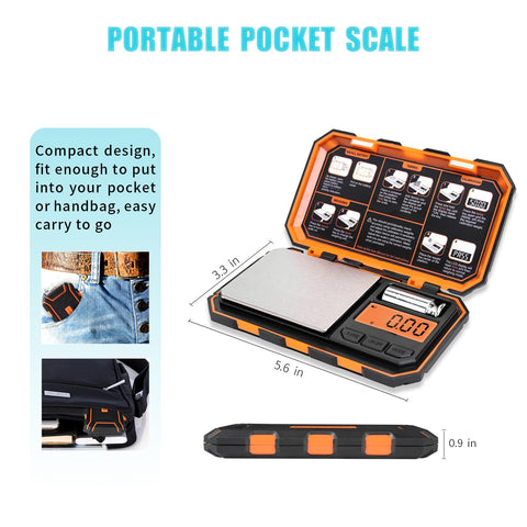 Fuzion Pocket Scale ABS lid with magnetic closure protects the scale.