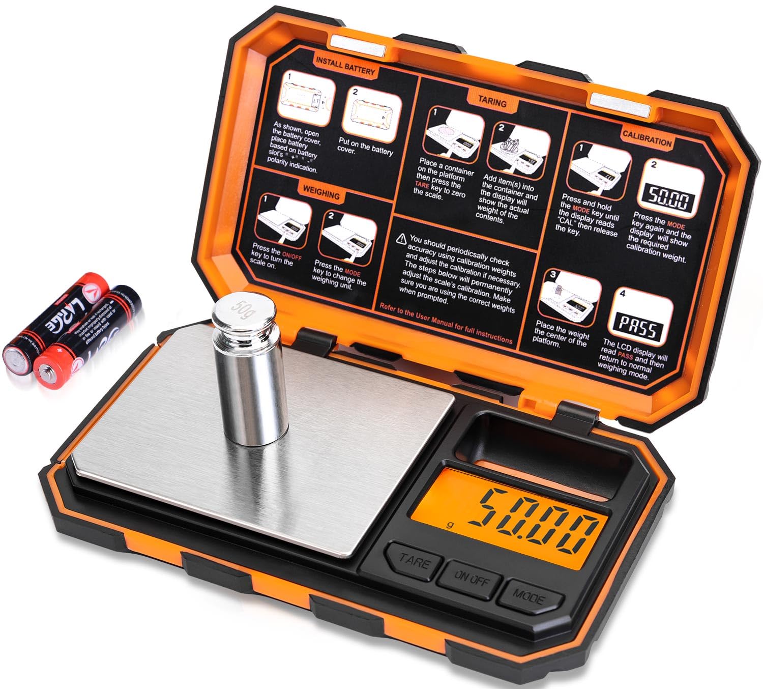 Fuzion Digital Pocket Scale front view for precise, portable weighing of small items.