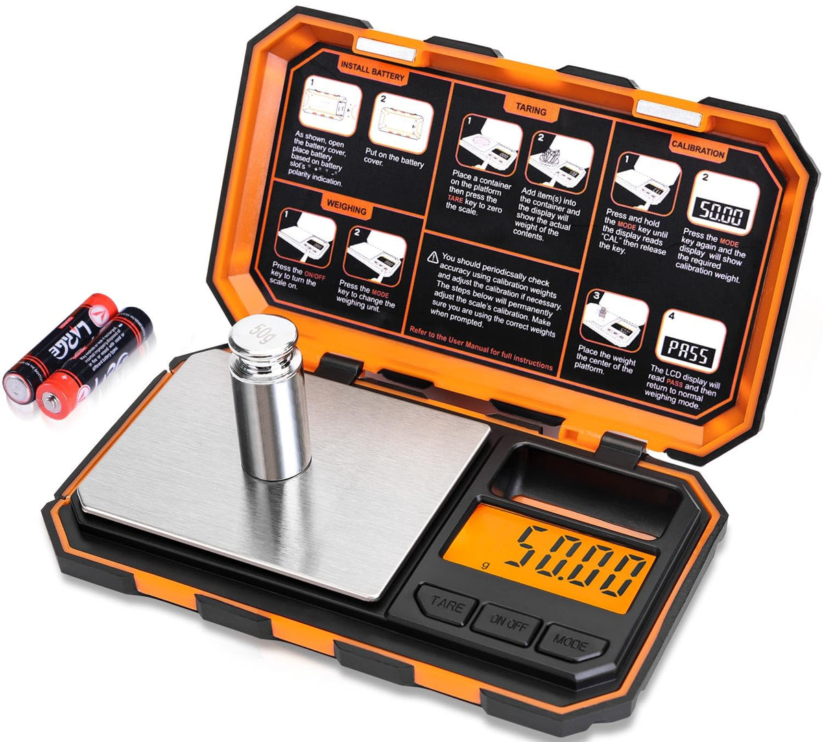 Fuzion Digital Pocket Scale front view for precise, portable weighing of small items.