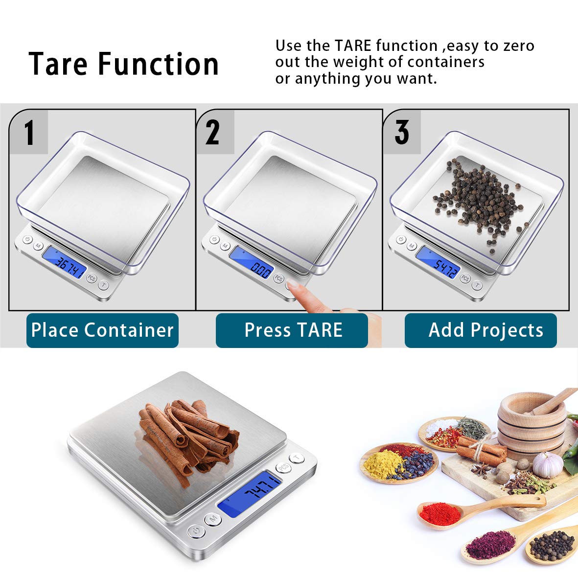 Fuzion Digital Scale offers auto-off and low battery indicators for everyday use.