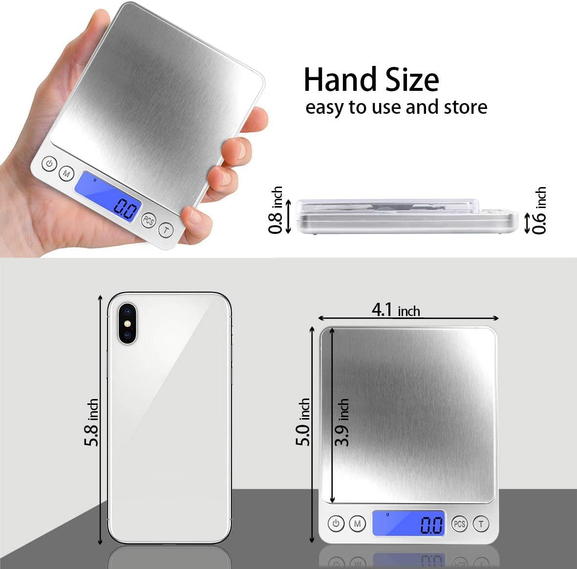 Fuzion scale PCS button facilitates counting ingredients