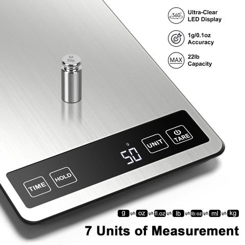 Fuzion food scale large platform fits bigger bowls and batches.