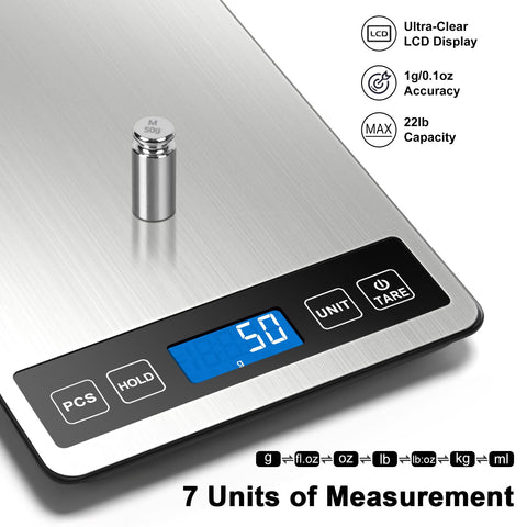 Fuzion Food Scale large platform supports bigger bowls for cooking and baking.