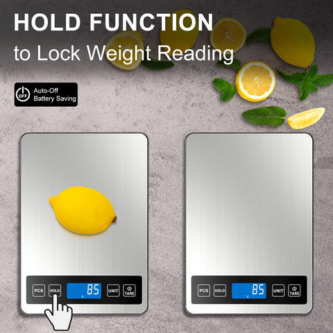 Fuzion Food Scale USB-C recharge offers flexible power options.