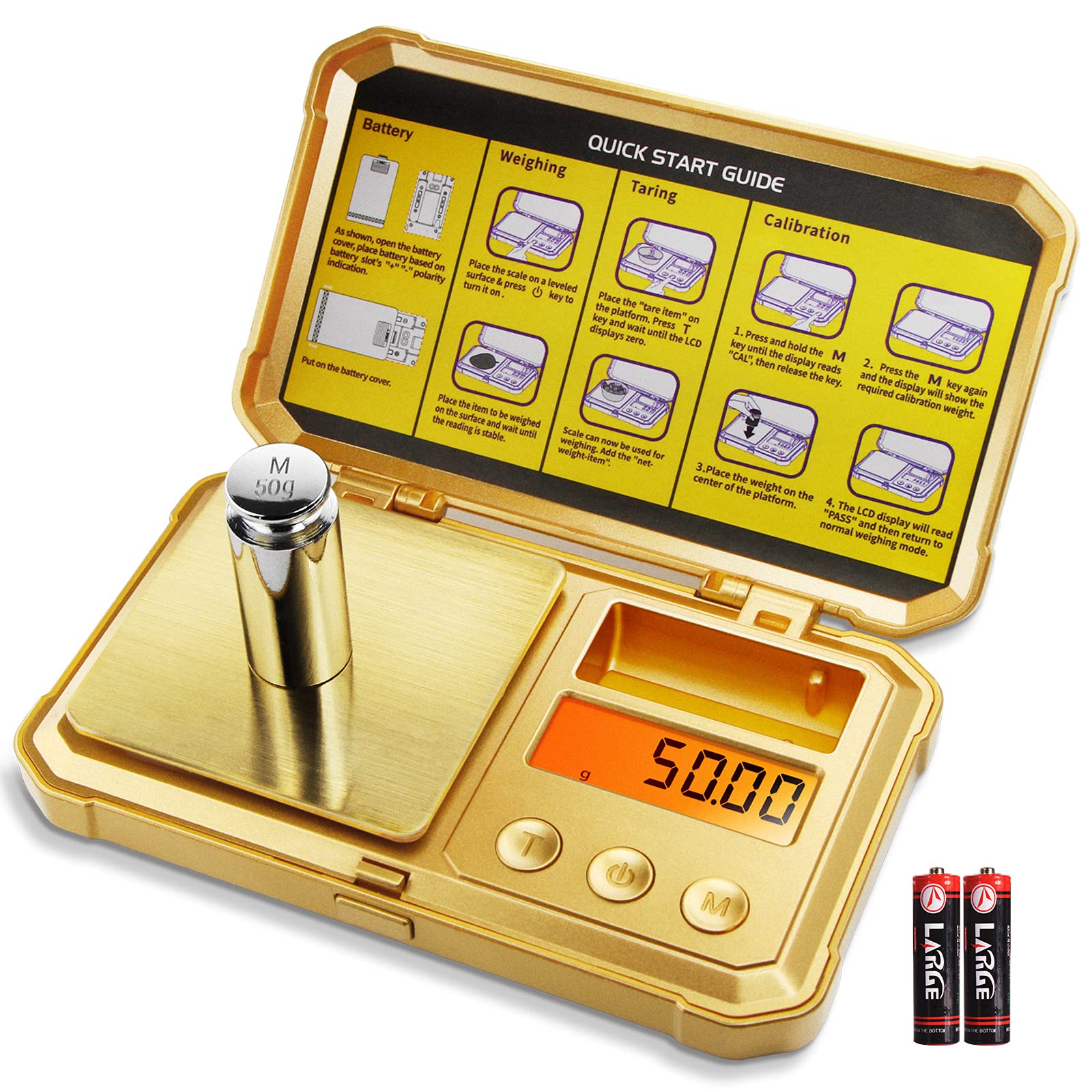 Fuzion Gram Scale with dragon-embossed cover for stylish, precise weighing
