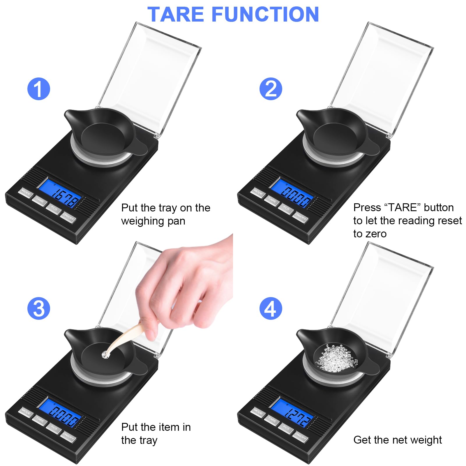 Calibration weight helps maintain accuracy on the Fuzion milligram scale