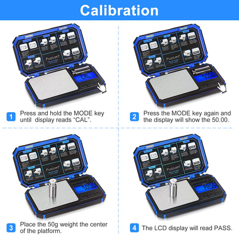 Easy-to-read TU-X display supports precise measurements for powders and herbs.