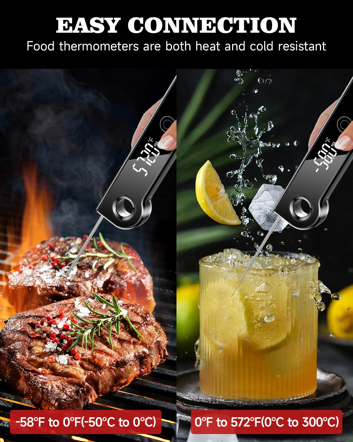 FVFV deep-fry oil thermometer provides quick temperature checks