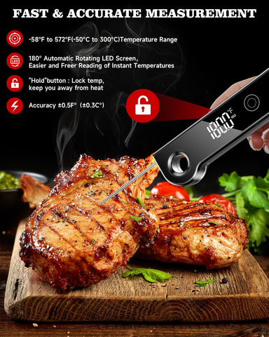 FVFV thermometer with a 180-degree rotating display for easy viewing