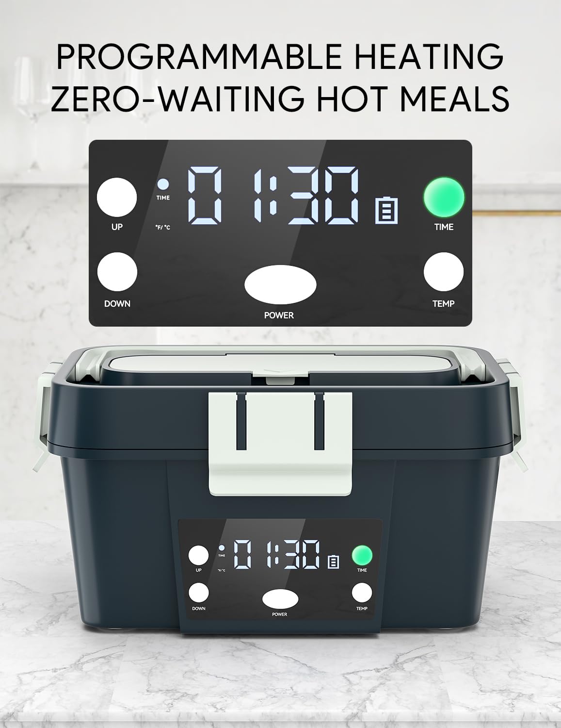 FVW 1.6L capacity lunch box for multiple servings on the go.