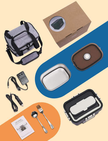 FVW insulated carry bag with straps keeps meals portable.