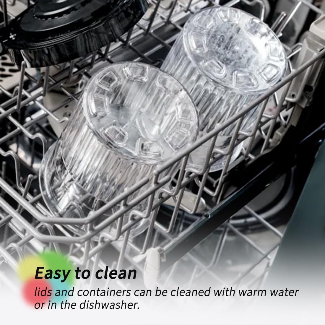 Fwioaor stackable design saves cabinet space during weekly prep sessions.