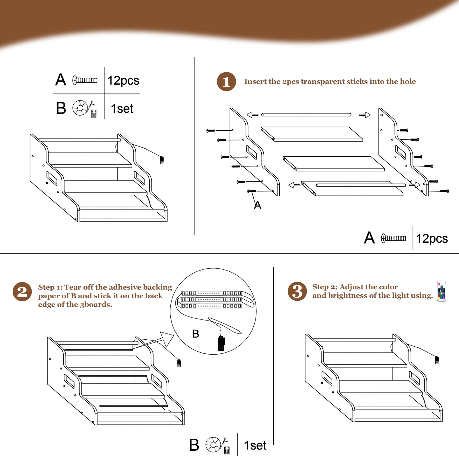 Fxacyem versatile shelf suitable for coffee syrups, spices, and small bottles.