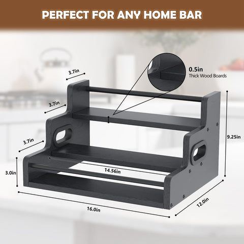 Fxacyem home bar display solution ideal for taverns and kitchens.