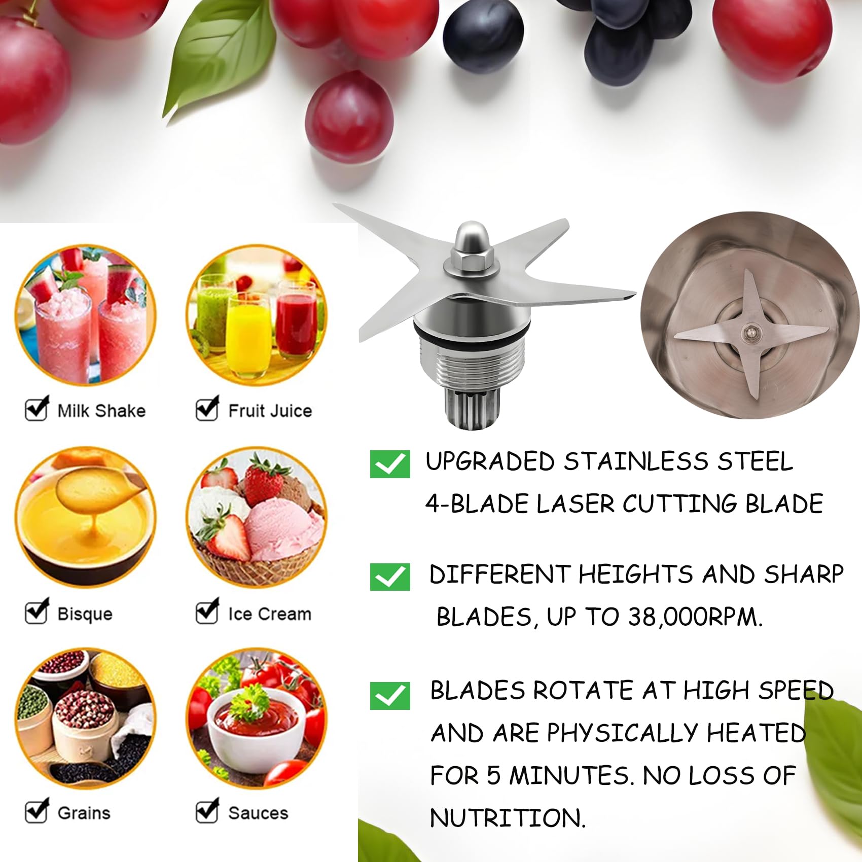 Fxsmgdy 64oz capacity ideal for batch blending under cabinets in kitchens or cafes.