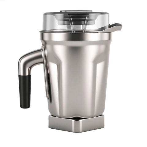 Fxsmgdy 64oz stainless steel pitcher ready for large-batch smoothies and soups.