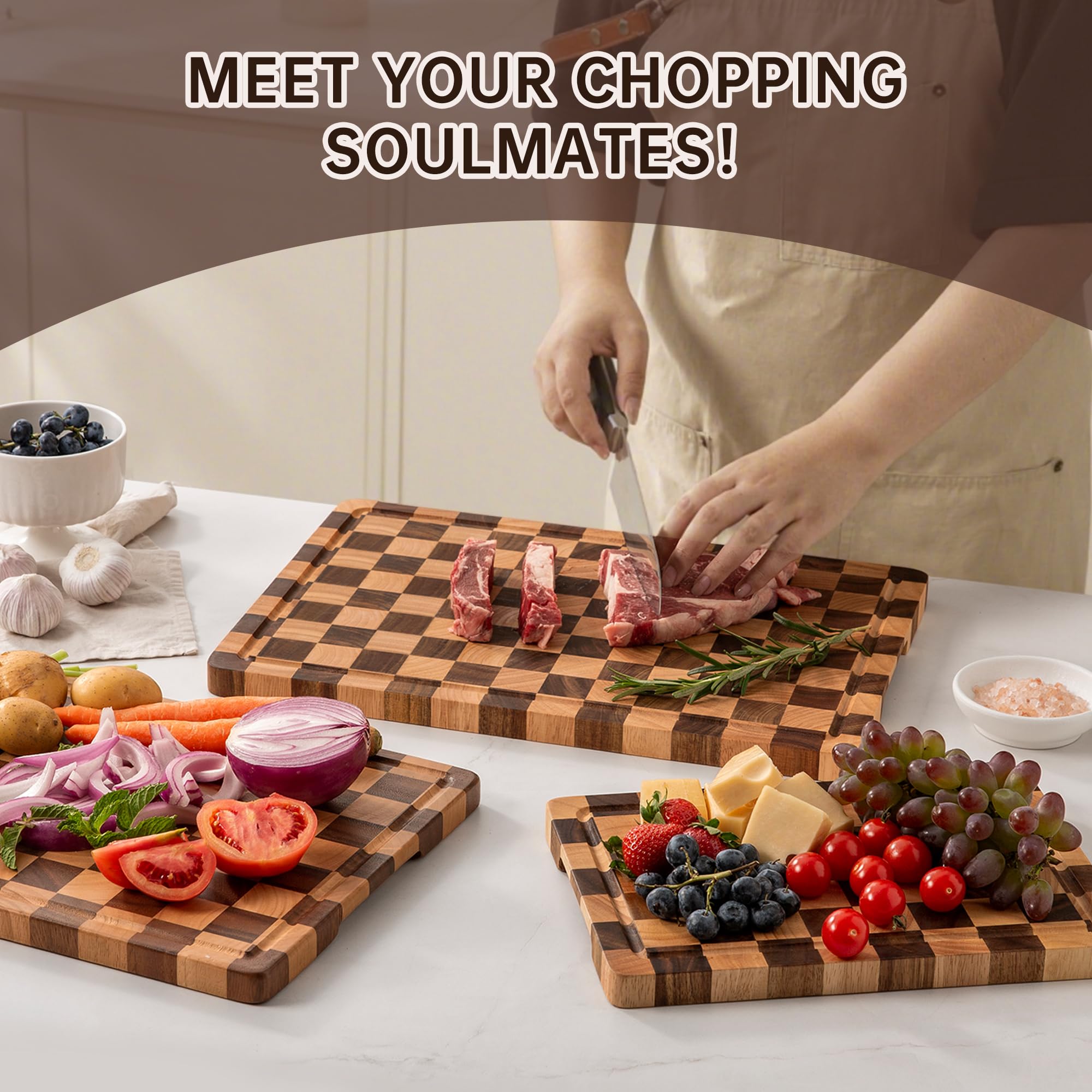 Fyctio 3-piece set shown in varied sizes for big roasts or small prep