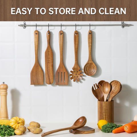 Fyctio natural acacia wood grain adds warm kitchen charm