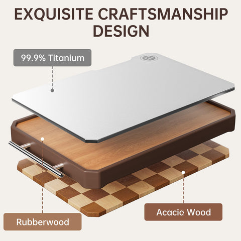 Fyctio titanium surface resists scratches and odors during prep.