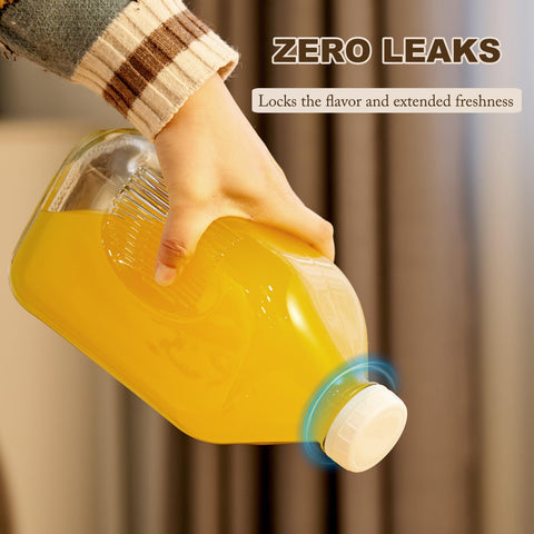 FyndraX glass milk jug with handle enables easy lifting and pouring.