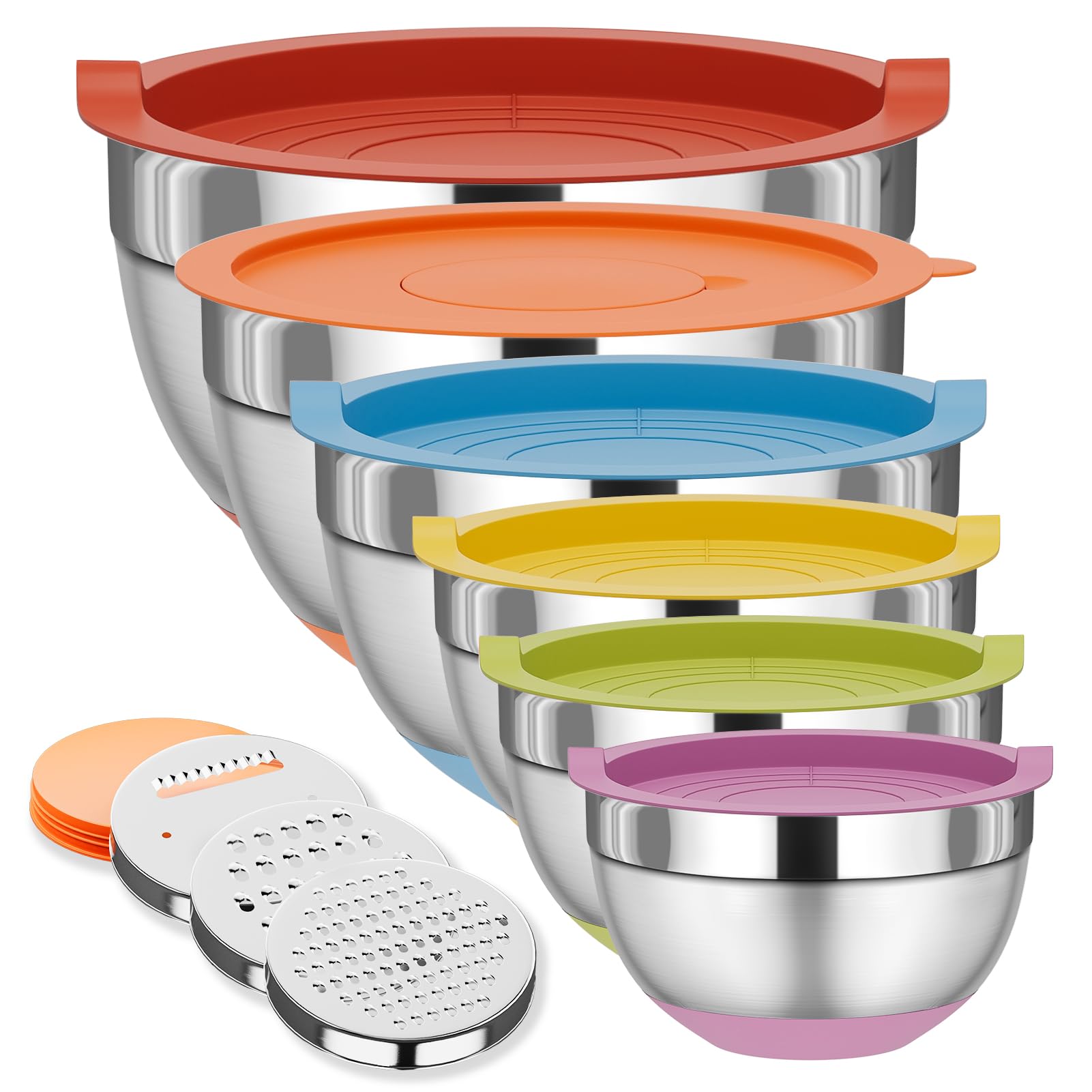 Fyrnova mixing bowls with lids for organized prep and spill-free storage.