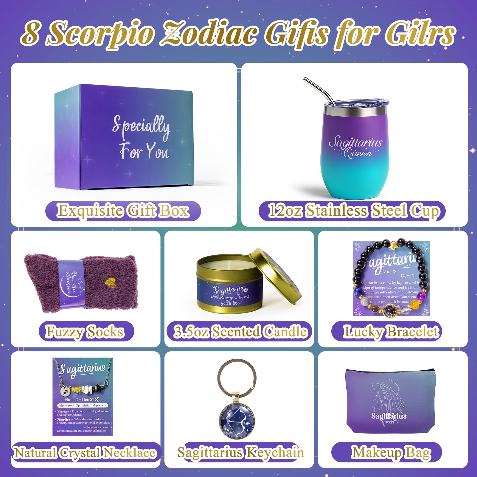 Fyroax Sagittarius Queen tumbler keeps drinks hot or cold for hours