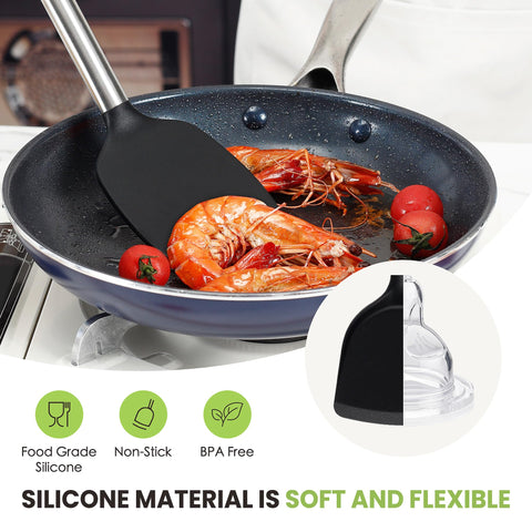 Fyvva pasta spoon makes tossing noodles easy and efficient.