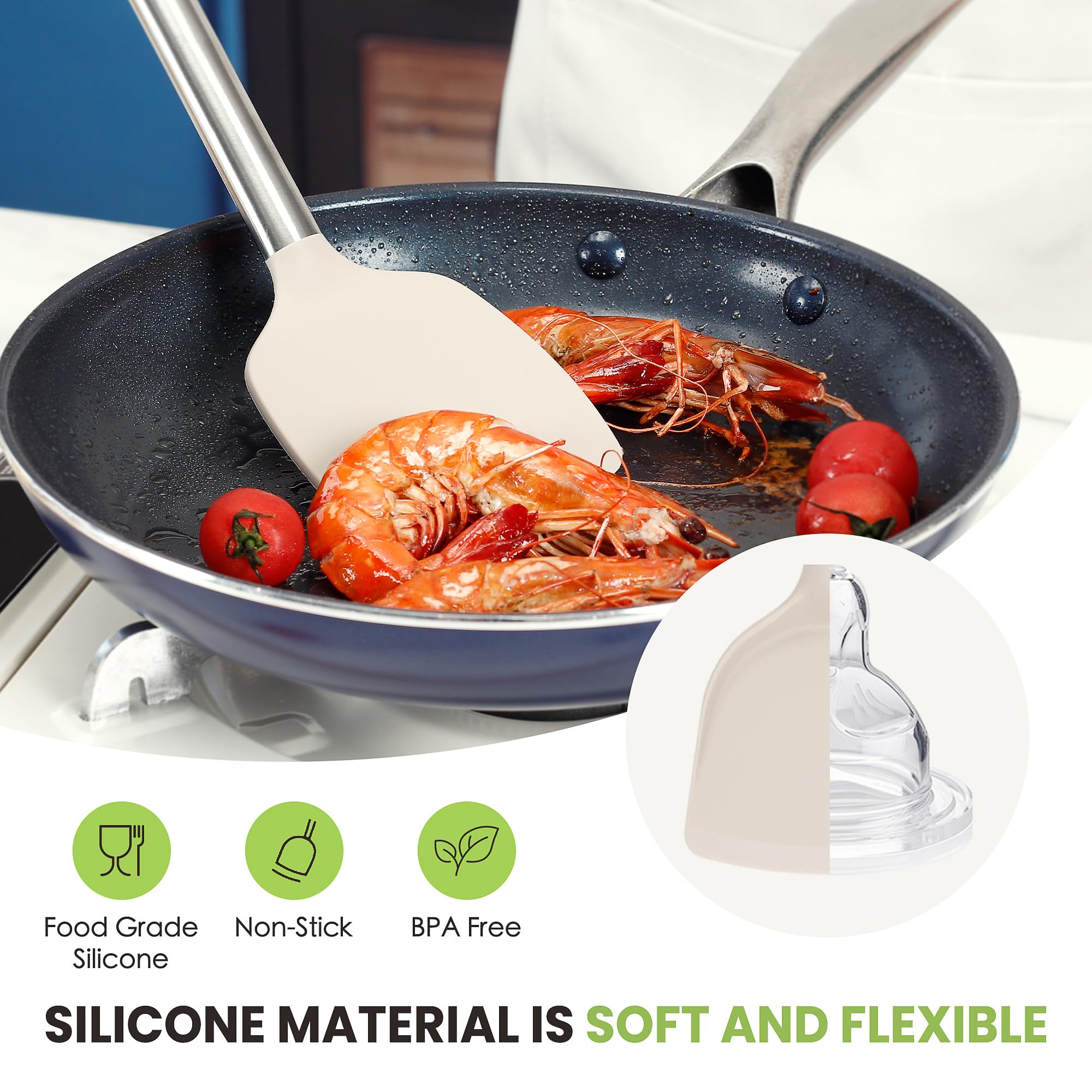 Fyvva heat resistance test demonstrates performance up to 230°C in everyday cooking.