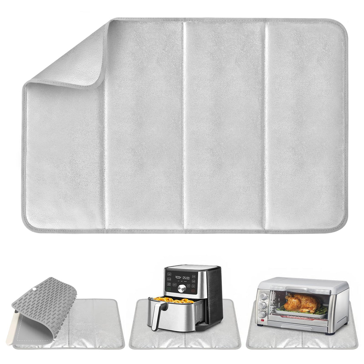 FYY heat-resistant mat 23×15 protects countertops from hot cookware.