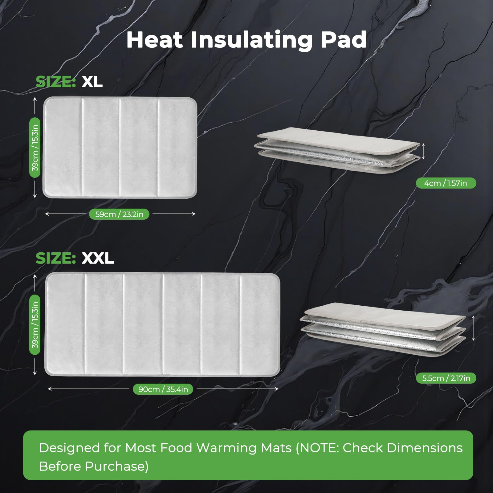 FYY protective pad shields marble and quartz surfaces from heat.