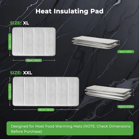 FYY protective pad shields marble and quartz surfaces from heat.