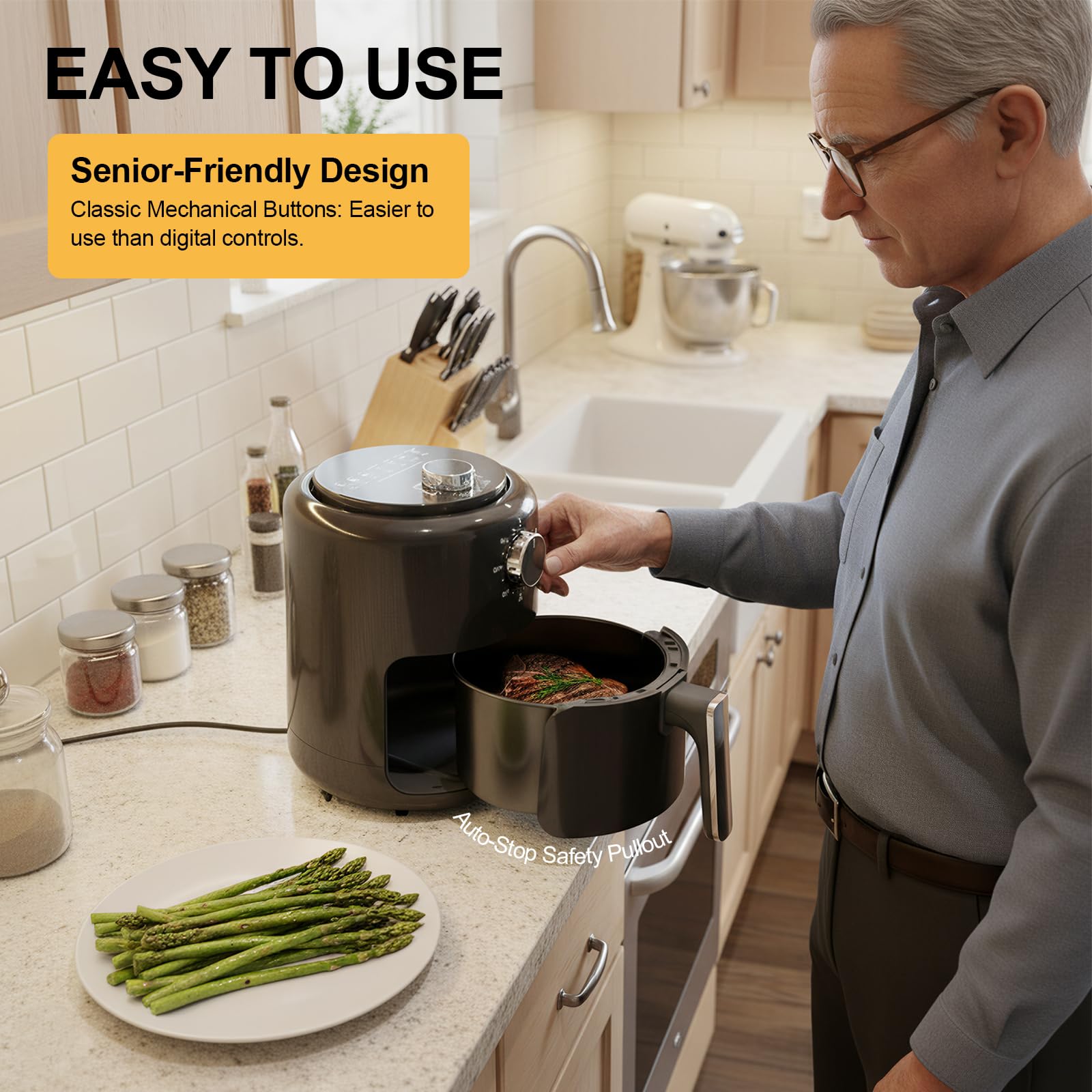 FZGhome 2QT on countertop demonstrates compact appliance for small spaces.