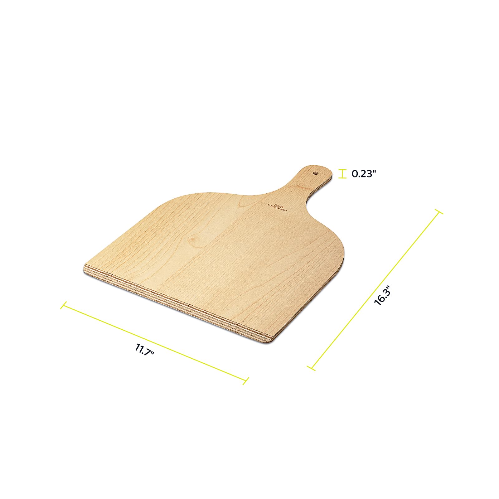 G.a HOMEFAVOR pizza paddle with beveled edge for smooth pizza slides.