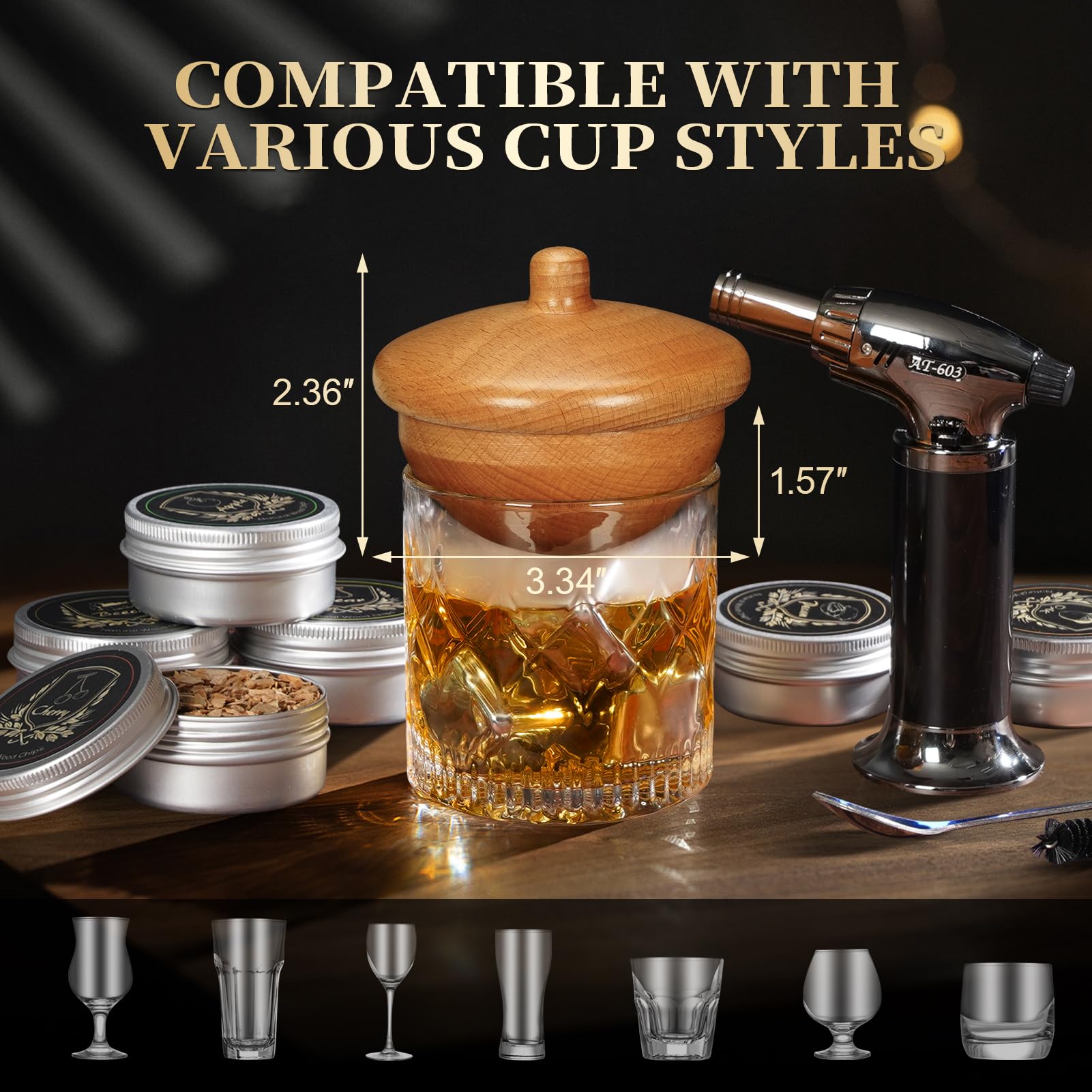 Two stainless steel filters ensure clean smoke for pure aroma