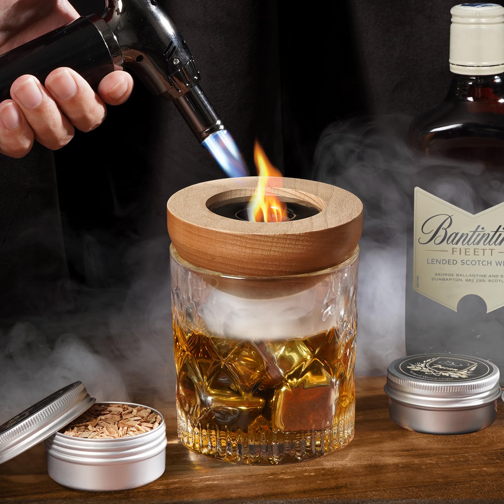 Stainless steel ice stones keep bourbon cold without watering it down