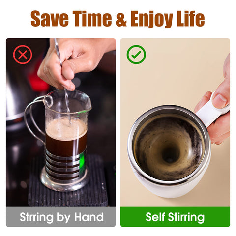 G PEH self-stirring mug lid off interior demonstrates easy cleaning.