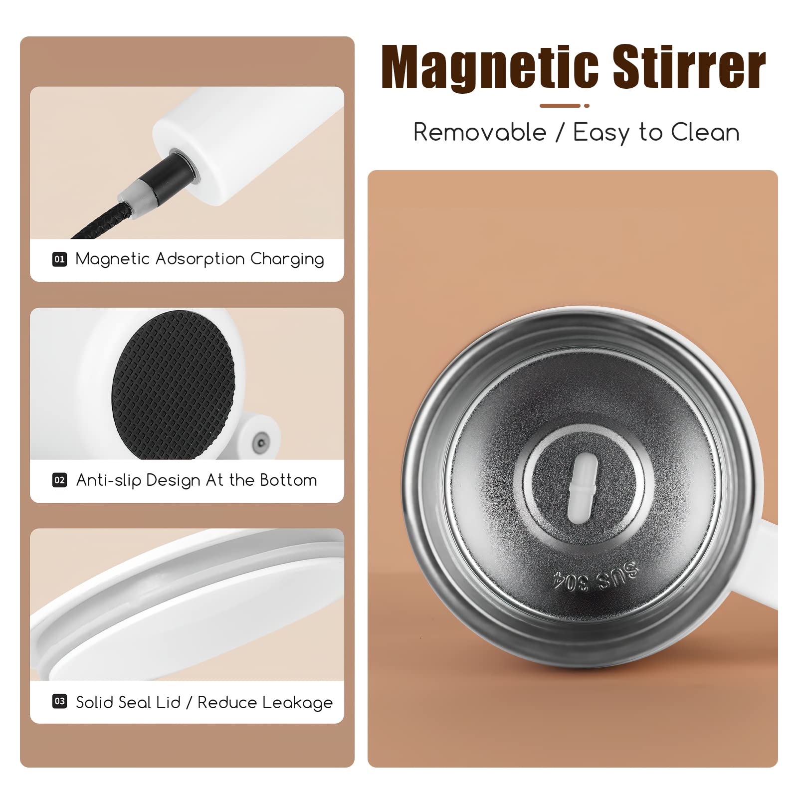 G PEH self-stirring mug travel design ideal for office and commutes.