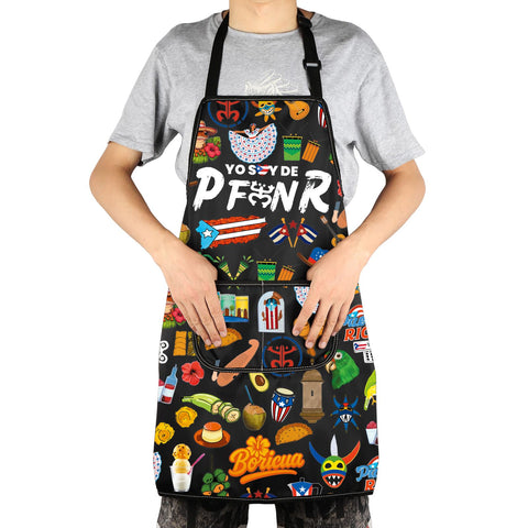 G2TUP adjustable neck apron showing flexible fit for diverse body types