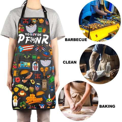 G2TUP waterproof and oil-resistant fabric apron in action during cooking
