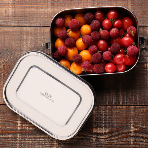 G.a HOMEFAVOR backpack-ready lunch box demonstrates on-the-go use.