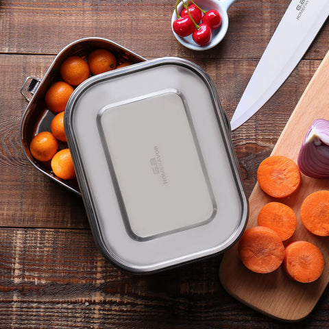 G.a HOMEFAVOR sturdy metal lunch box on kitchen counter.